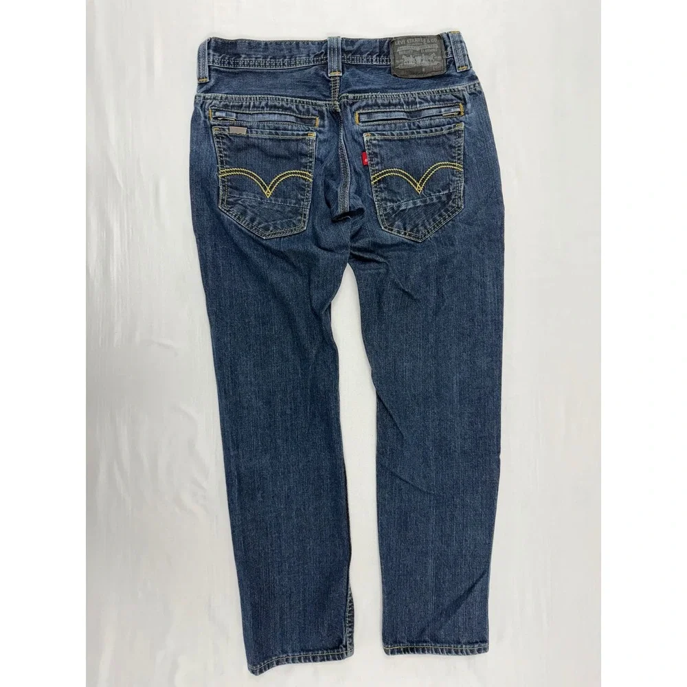 Levi's 511 Mens Skinny Fit Dark Wash Denim Jeans 32x30 Zipper‎ Rear Pockets